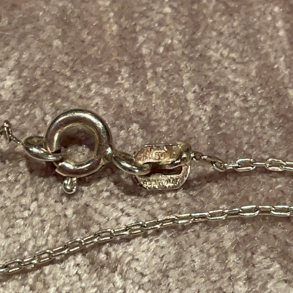 LOVE Heart Pendant 925 Sterling Silver Necklace 17” - Picture 6 of 7